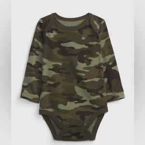 Baby Gap Brannan's Favorites Long Sleeve Bodysuit Green Camo 6-12 months
